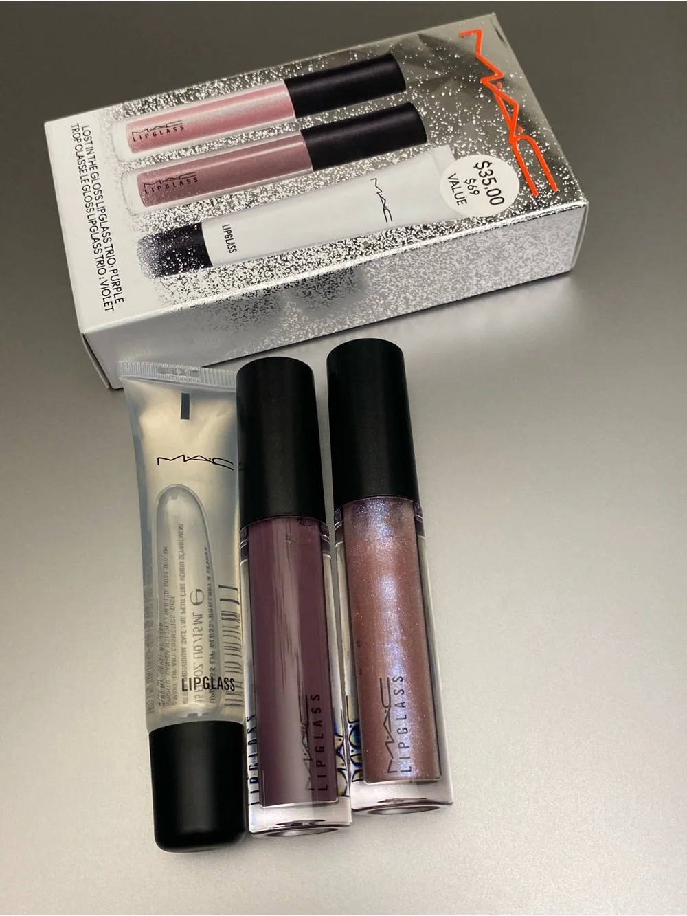 MAC Lost in the Gloss Lipglass Trio: Purple